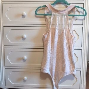 off white lace body suit